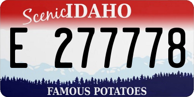 ID license plate E277778