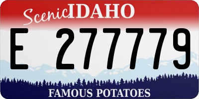 ID license plate E277779