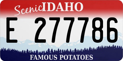 ID license plate E277786