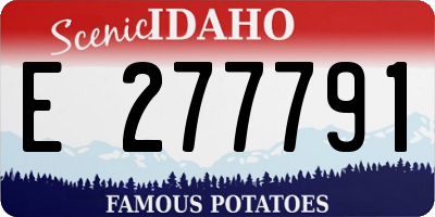 ID license plate E277791