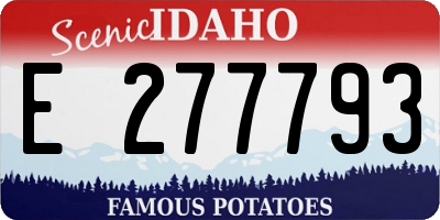 ID license plate E277793