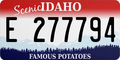 ID license plate E277794