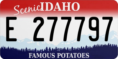 ID license plate E277797