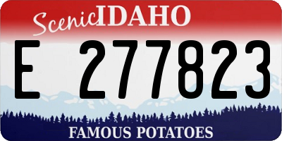 ID license plate E277823