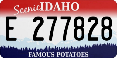 ID license plate E277828