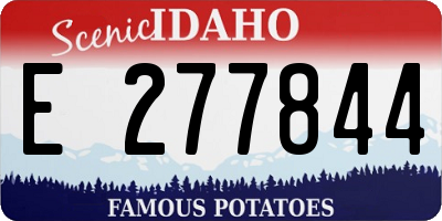 ID license plate E277844