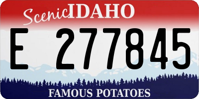 ID license plate E277845