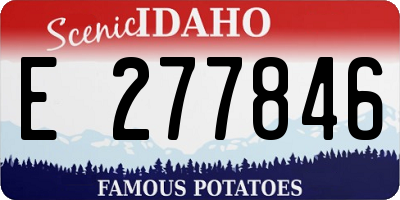 ID license plate E277846