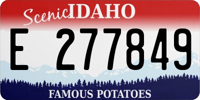 ID license plate E277849