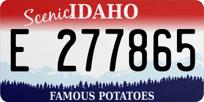 ID license plate E277865