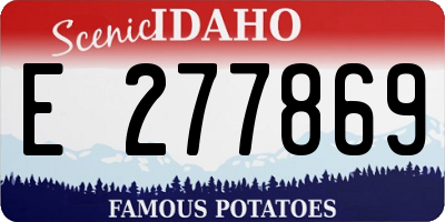 ID license plate E277869