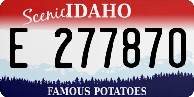 ID license plate E277870