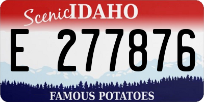 ID license plate E277876