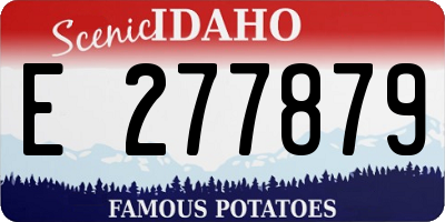 ID license plate E277879