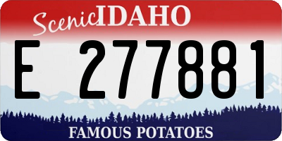 ID license plate E277881