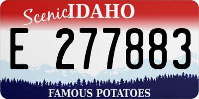 ID license plate E277883