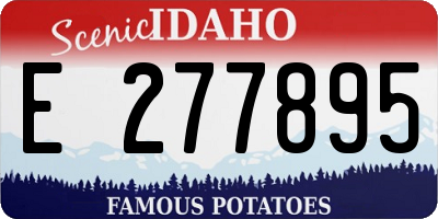 ID license plate E277895