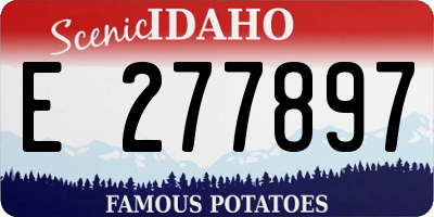 ID license plate E277897