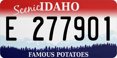 ID license plate E277901