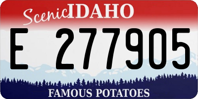 ID license plate E277905