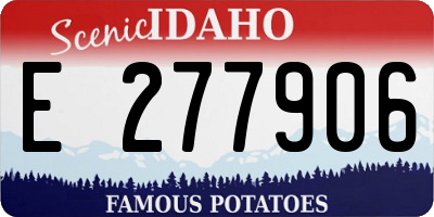 ID license plate E277906