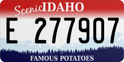 ID license plate E277907