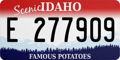 ID license plate E277909