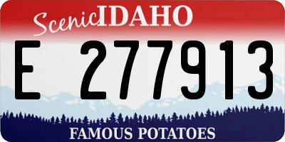 ID license plate E277913