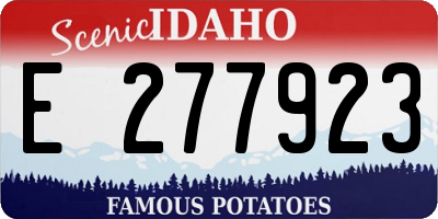ID license plate E277923
