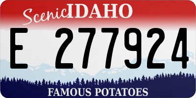 ID license plate E277924