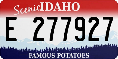 ID license plate E277927