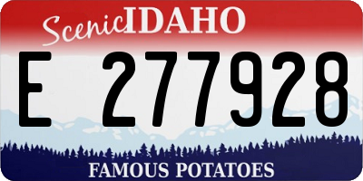 ID license plate E277928