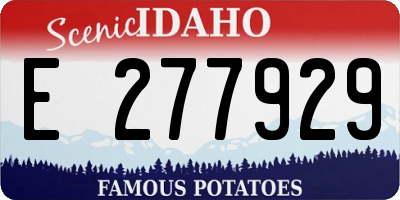 ID license plate E277929