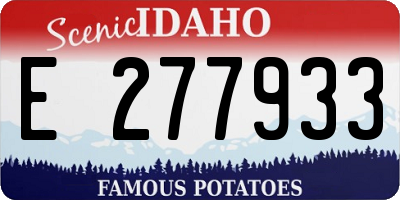 ID license plate E277933