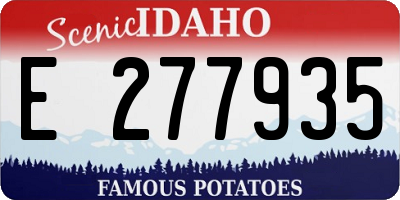 ID license plate E277935