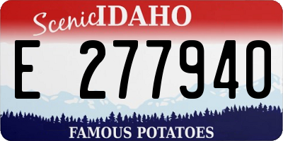 ID license plate E277940