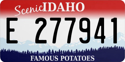 ID license plate E277941