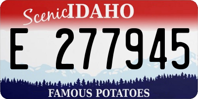 ID license plate E277945