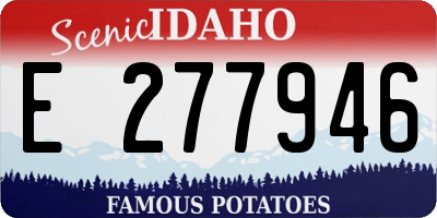 ID license plate E277946