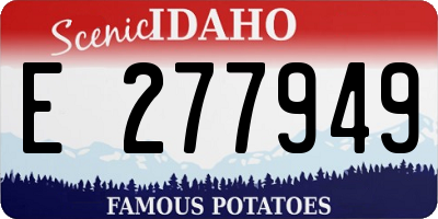 ID license plate E277949