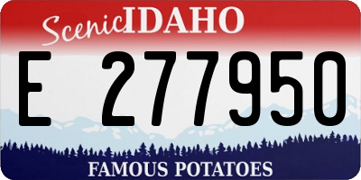 ID license plate E277950