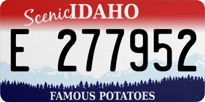 ID license plate E277952