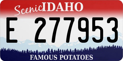 ID license plate E277953