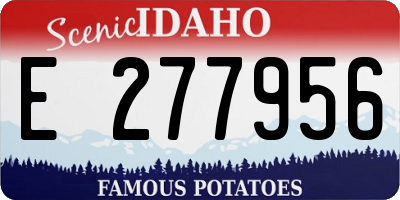 ID license plate E277956