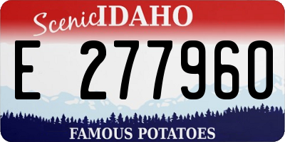 ID license plate E277960