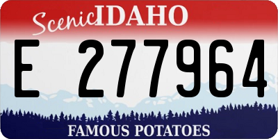 ID license plate E277964
