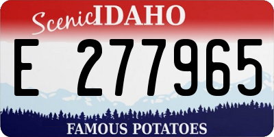 ID license plate E277965