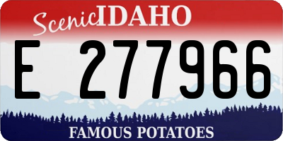 ID license plate E277966