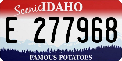 ID license plate E277968