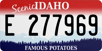 ID license plate E277969